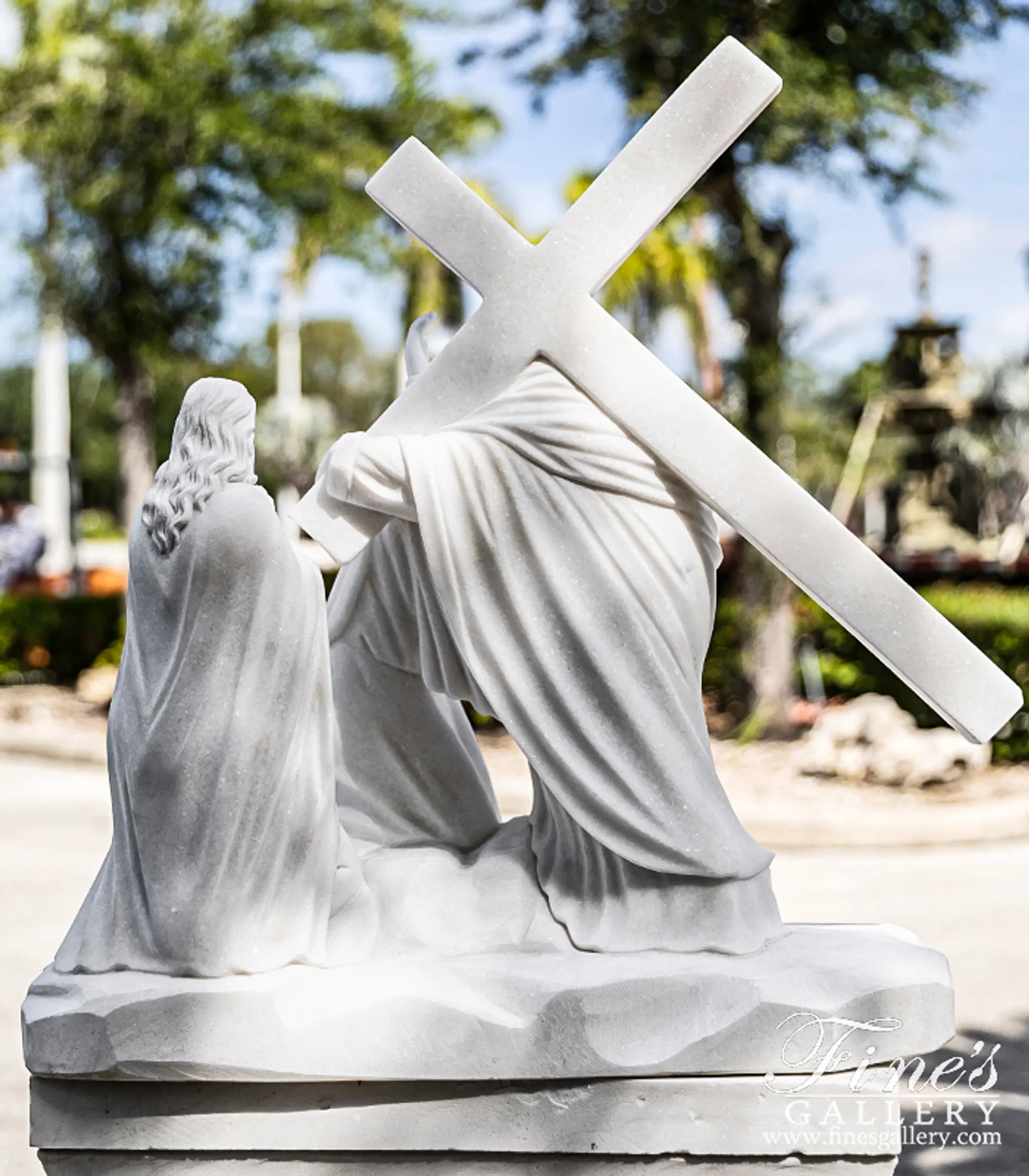 marble SUD Movin´ Crowdin PO The Fourth Station of the Cross | Hand Carved Marble Statue